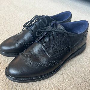 Women's Cole Haan Grand Evolution Black Malorie Leather Wingtip Oxford